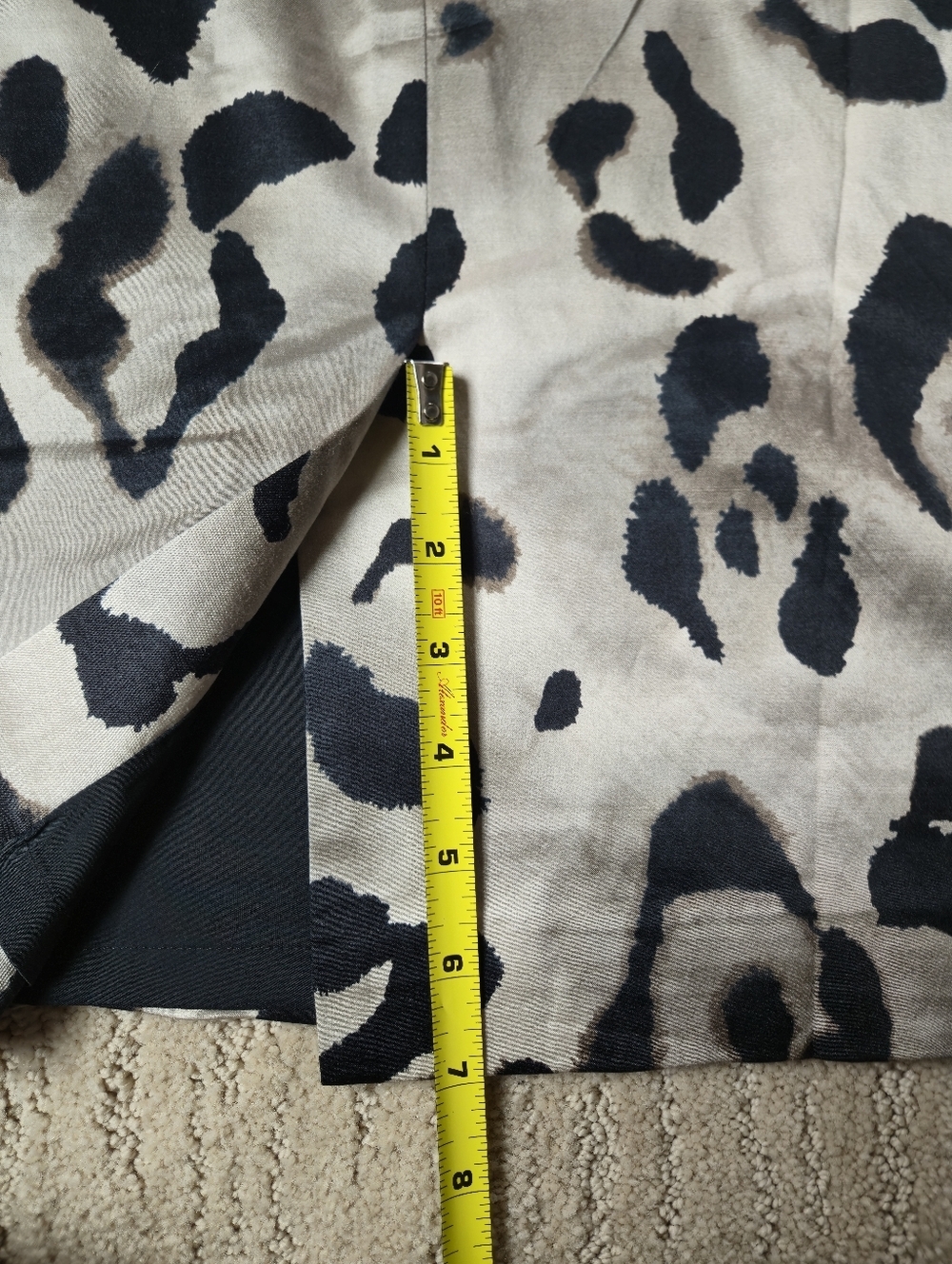 Anne Taylor 6 silk Blend animal print Sleeveless Sheath Dress Trending Neutral - Picture 7 of 15